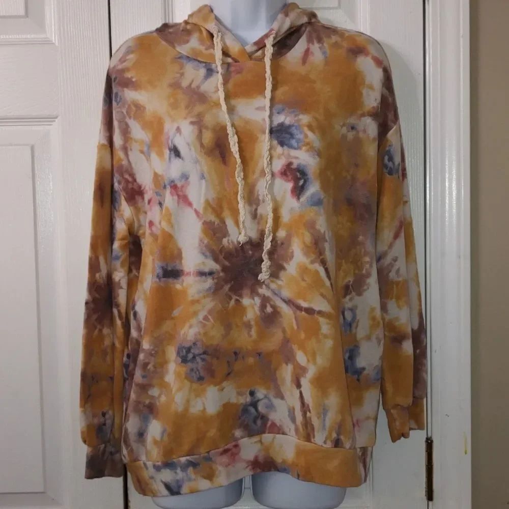 White Birch  Tie Dye  Hoodie Sweatshirt  Sz M